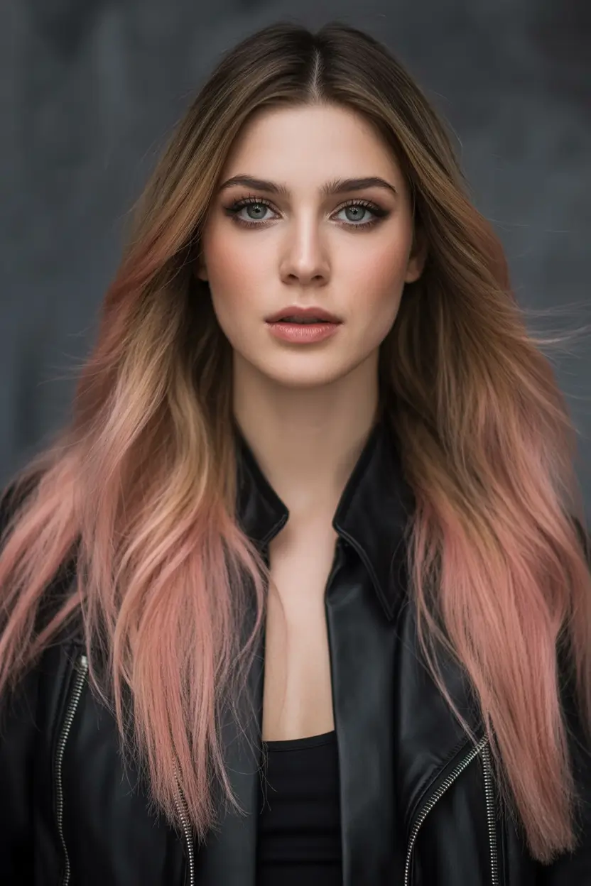 winter hair colors balayage Smoky Rosewood Fade