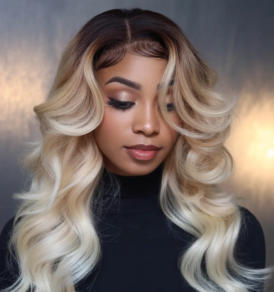 winter hair colors dark skin Iced Vanilla Luxe