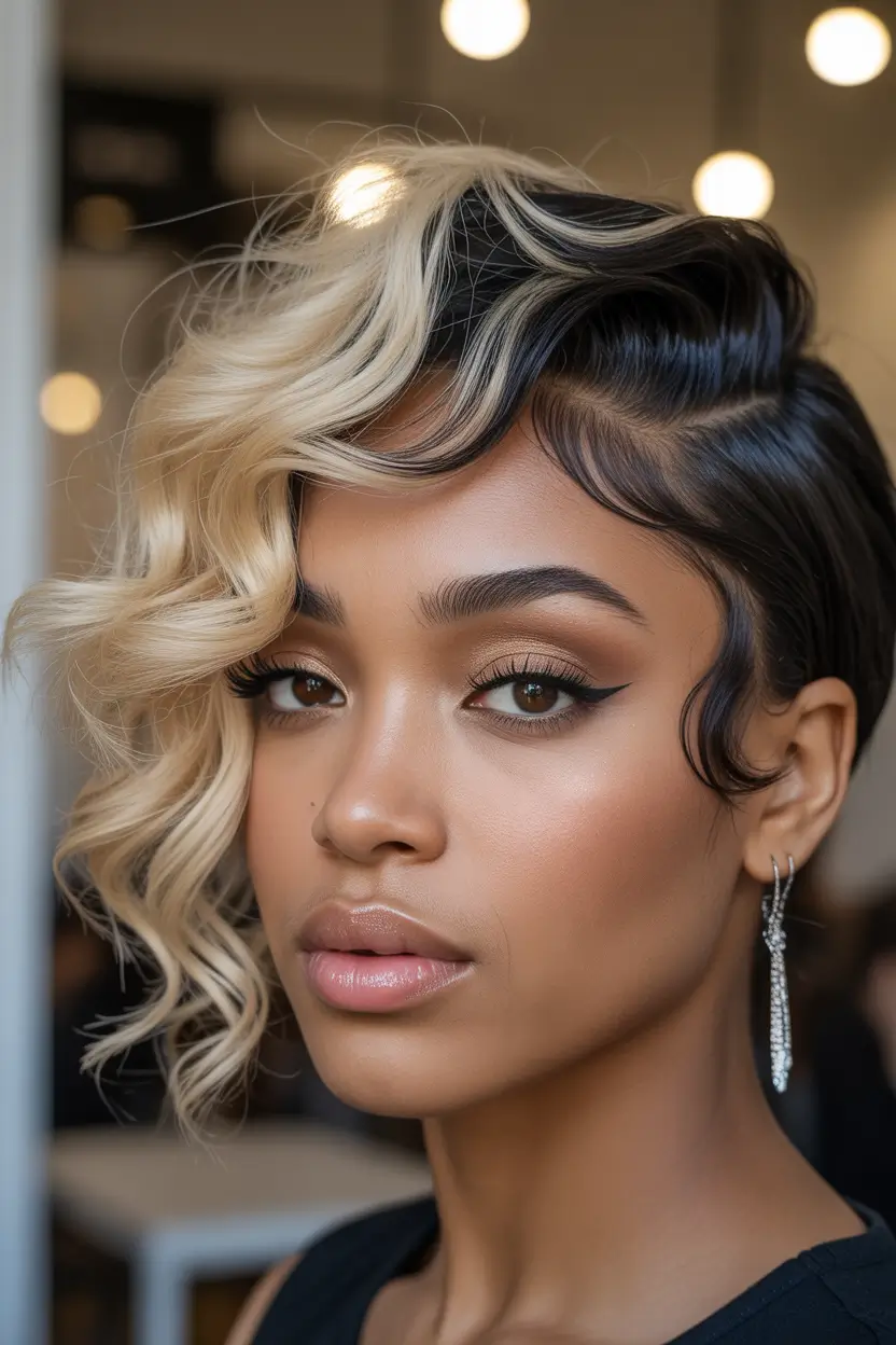 winter hair colors dark skin Vanilla Noir Waves