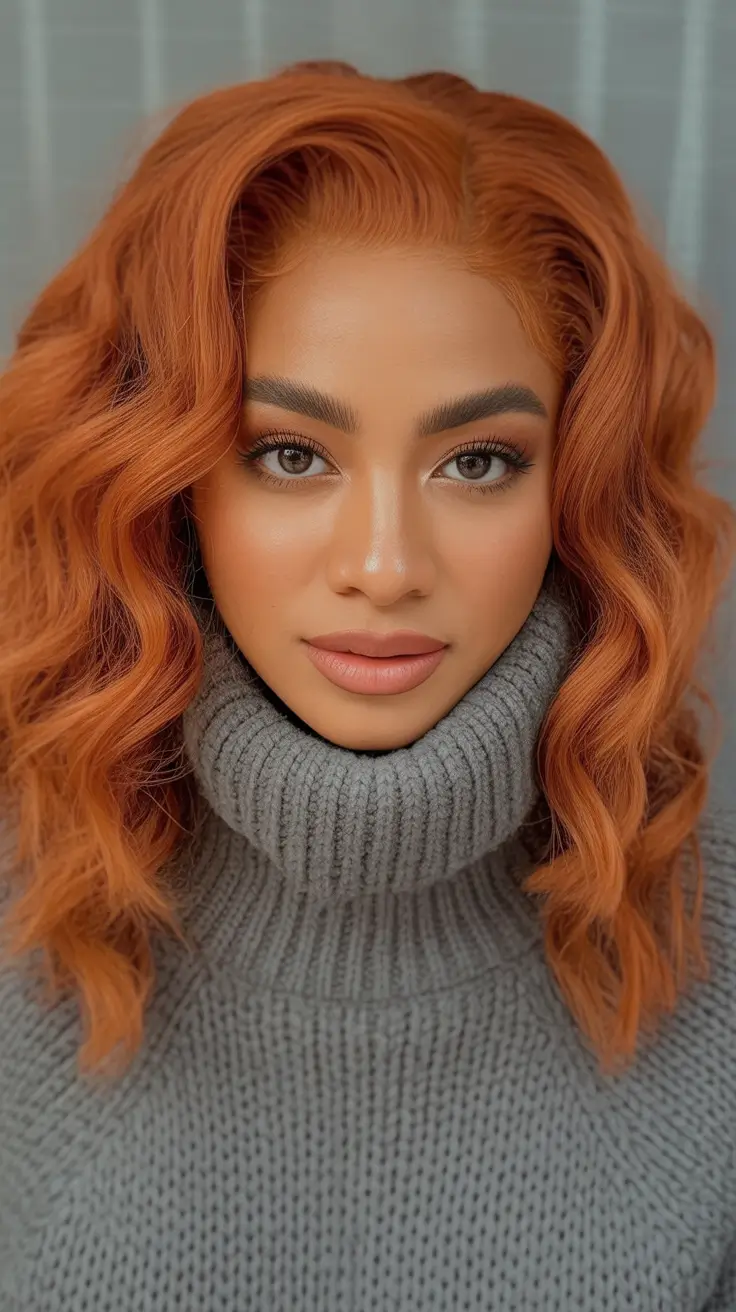 winter hair colors dark skin Ginger Cashmere Glow