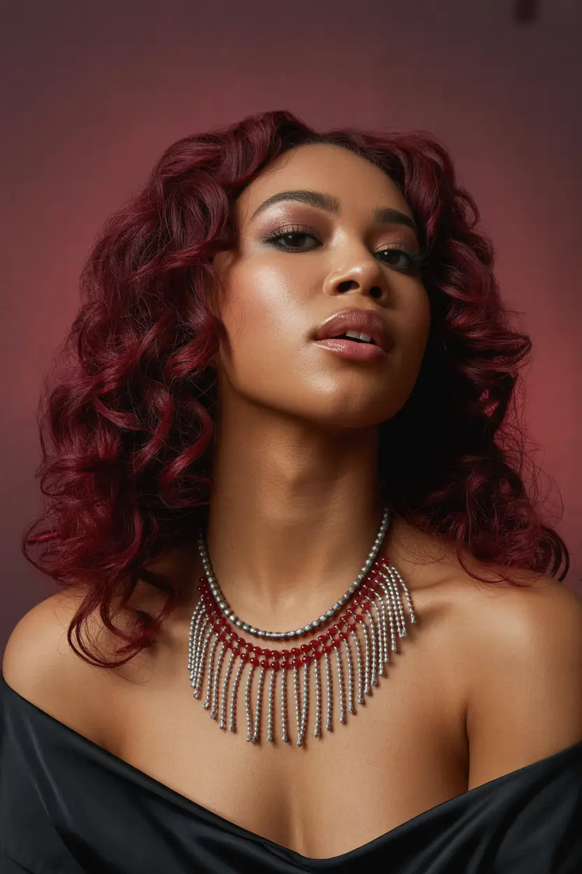 winter hair colors dark skin Mulled Wine Velvet