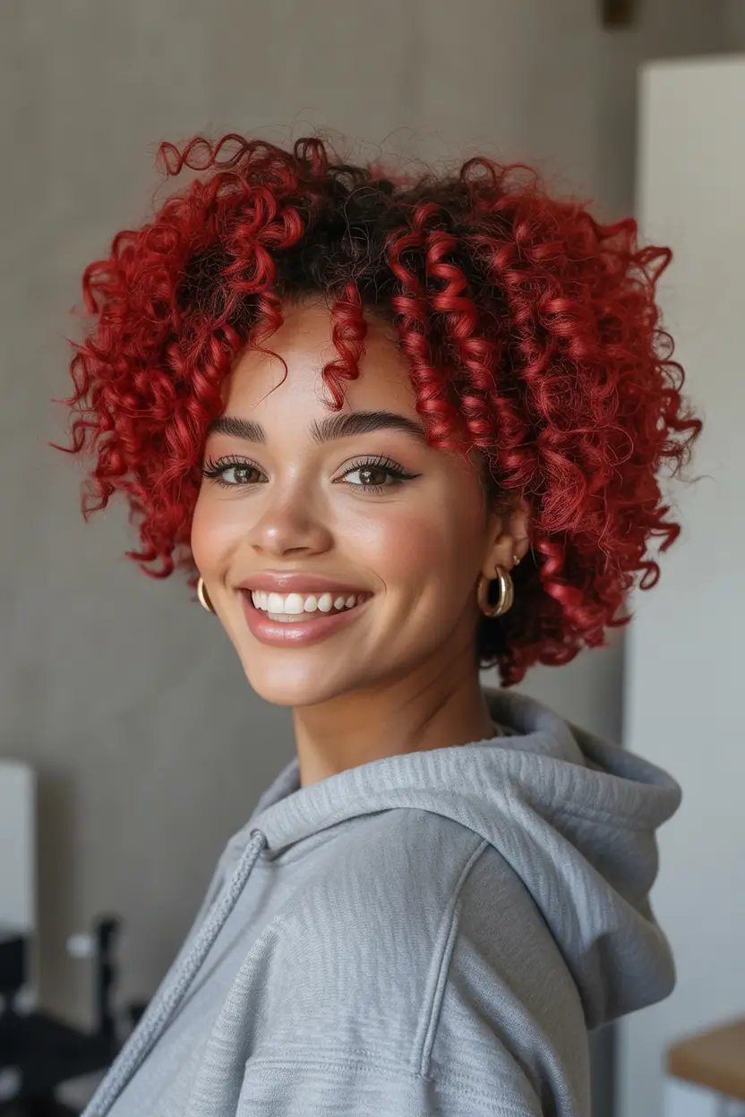 winter hair colors for black women Crimson Twist Curls