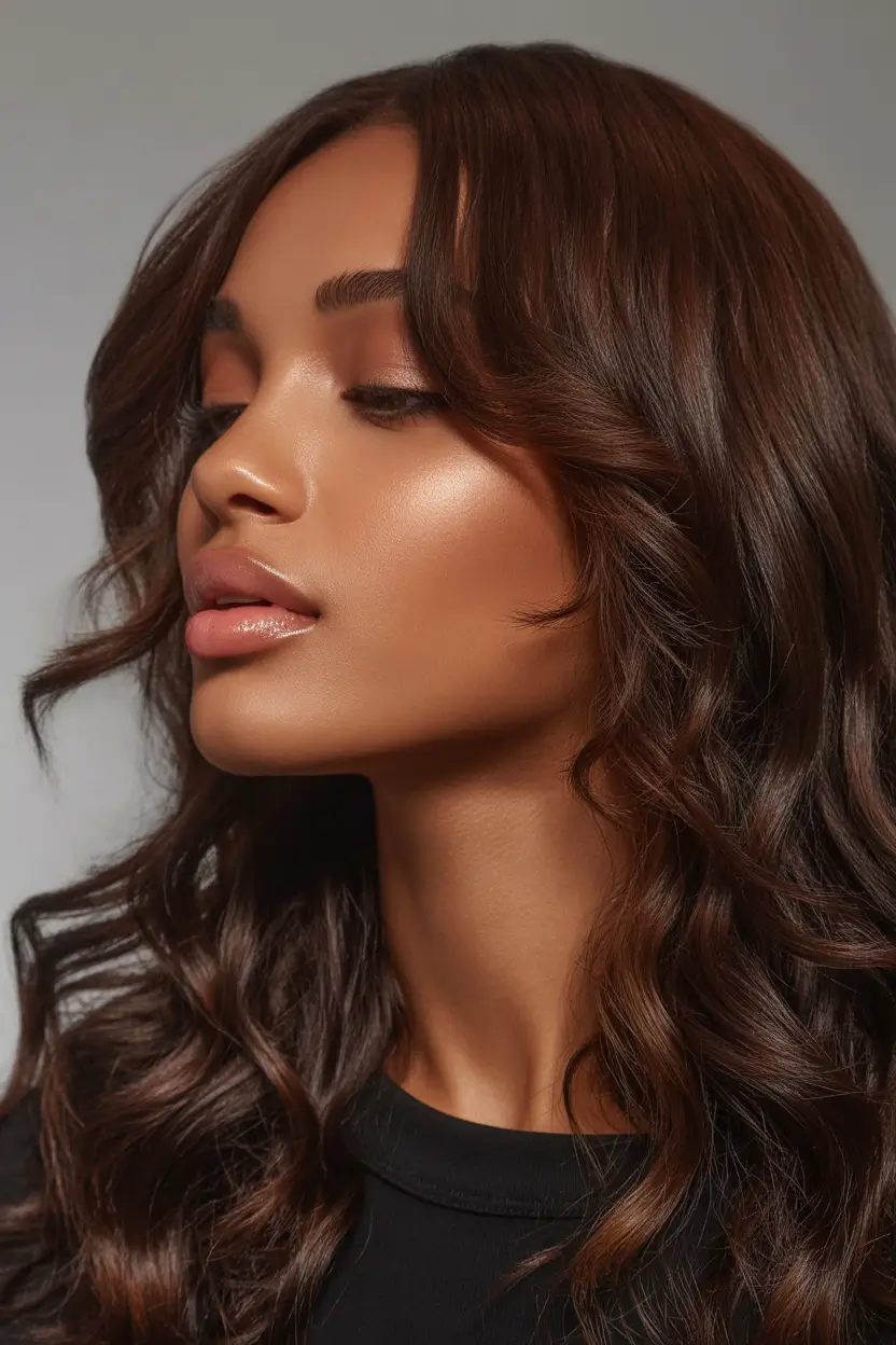 winter hair colors for black women Espresso Velvet Curls