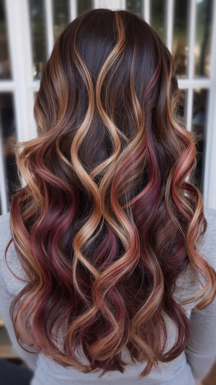 winter hair colors highlights Mulled Wine Balayage