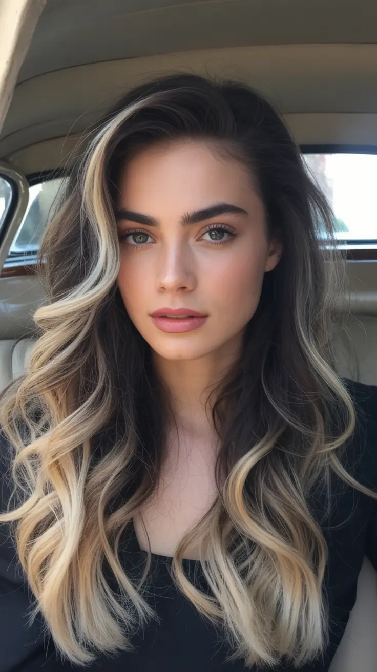 winter hair colors highlights Vanilla Smoke Balayage