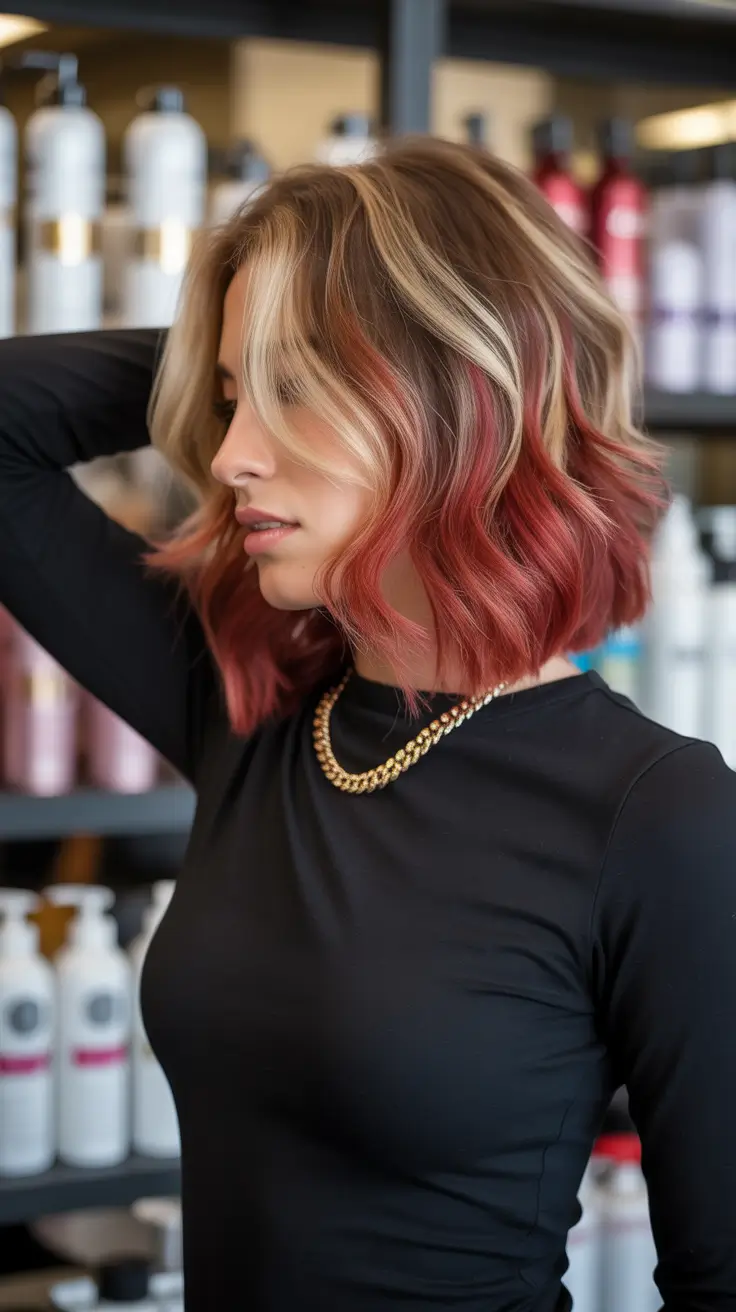 winter hair colors highlights Rosewood Melt