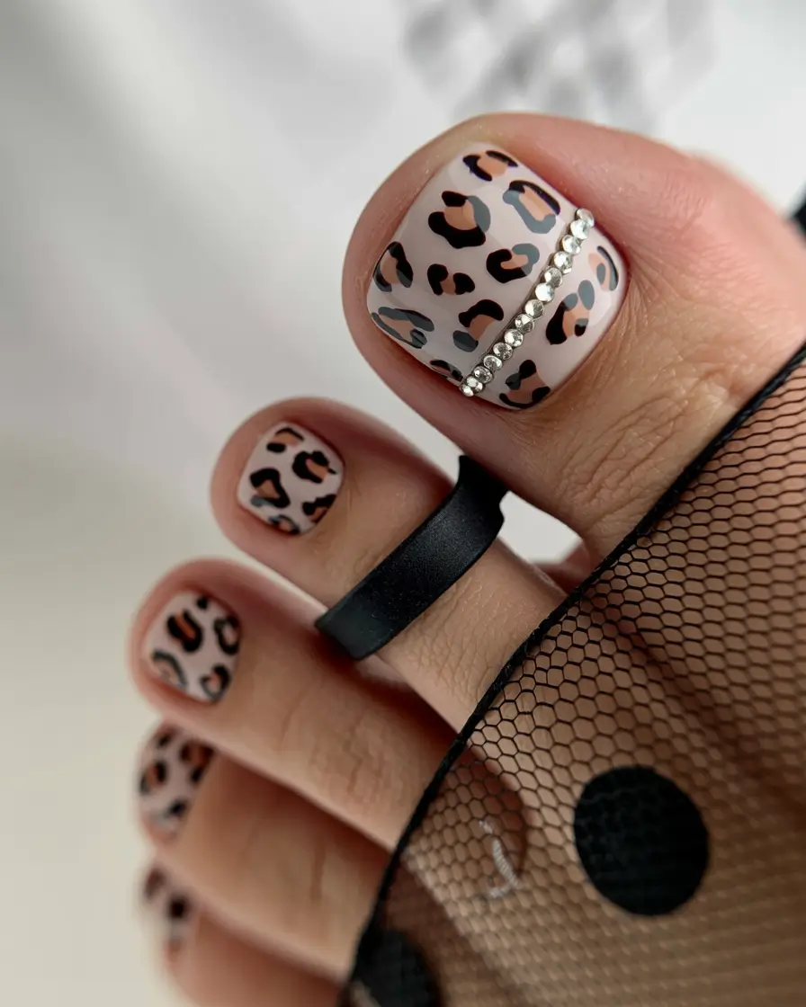Winter Nails Toe Wild Luxe Leopard