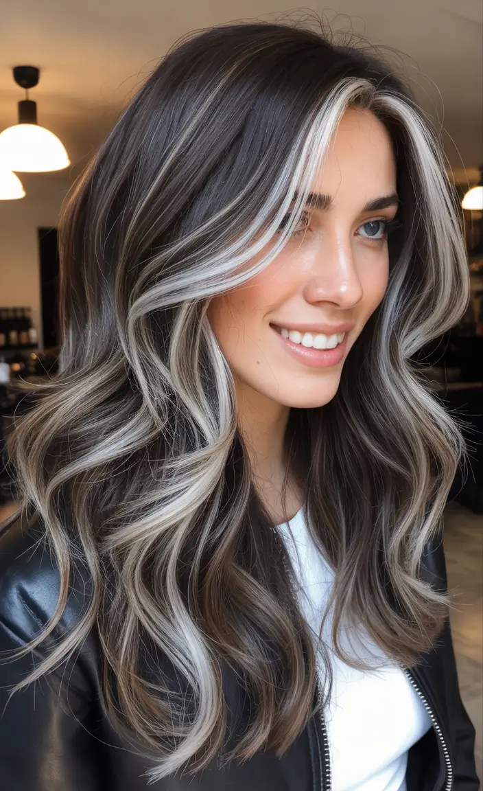 winter trending hair colors espresso ribbons