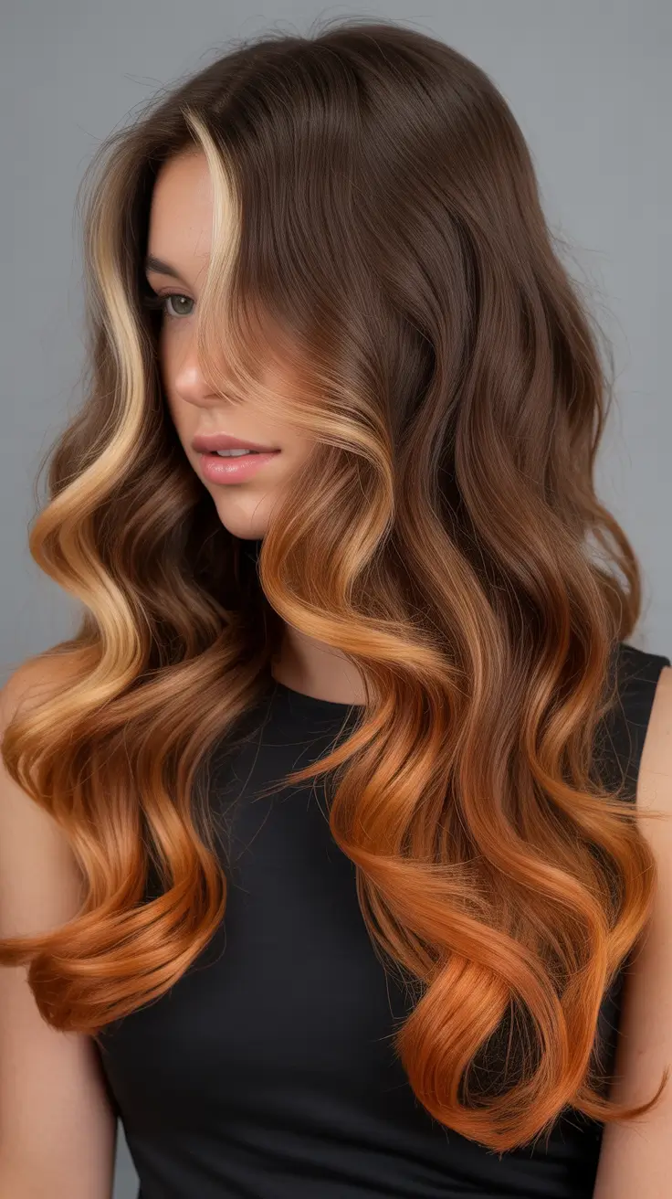 winter trending hair colors bronze and caramel balayage