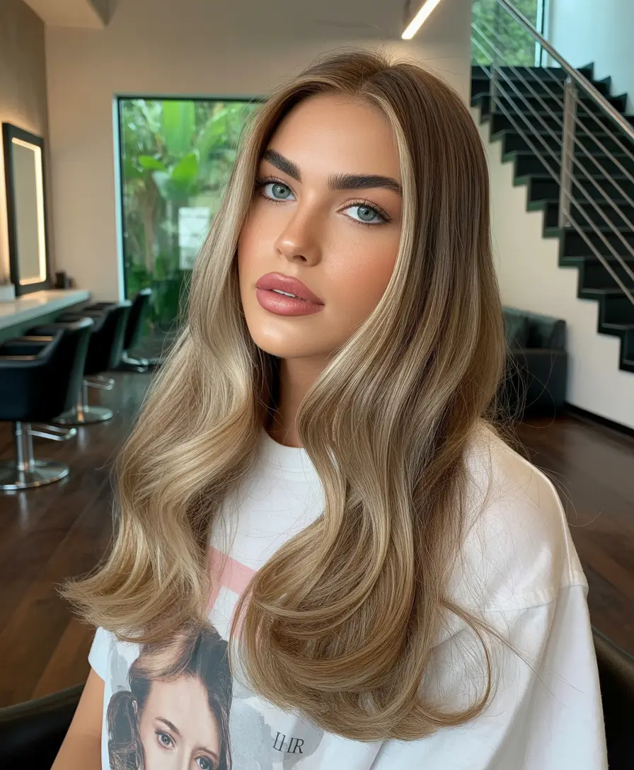 ash blonde hair color 2026 Long Luxe Waves in Smoky Ash Beige