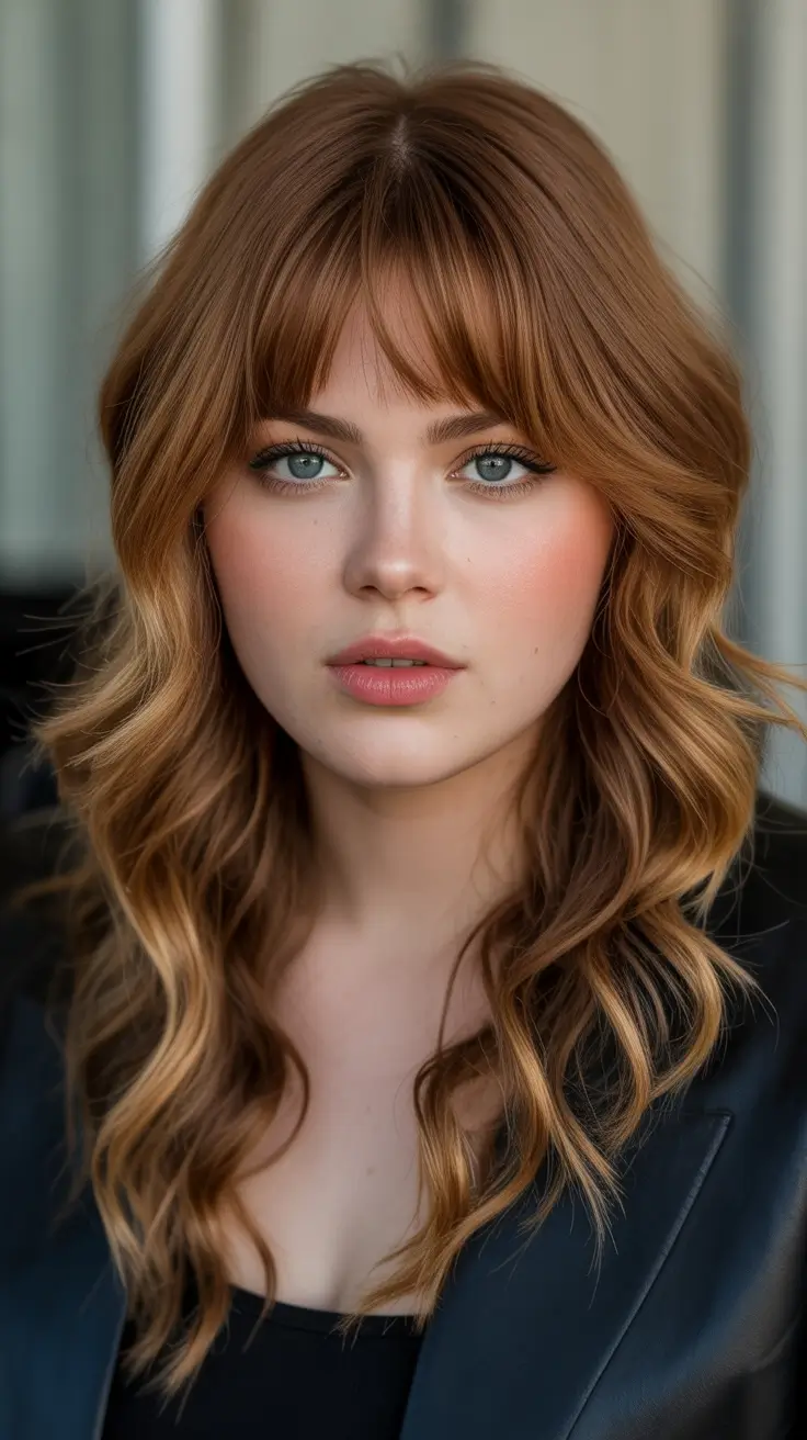 auburn hair color Warm Auburn Curls With Soft Cinnamon Dimension
