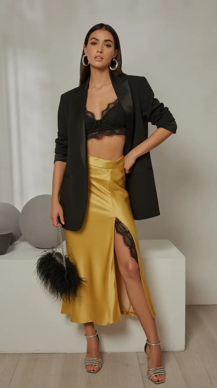 going out outfits Golden Luxe Glam