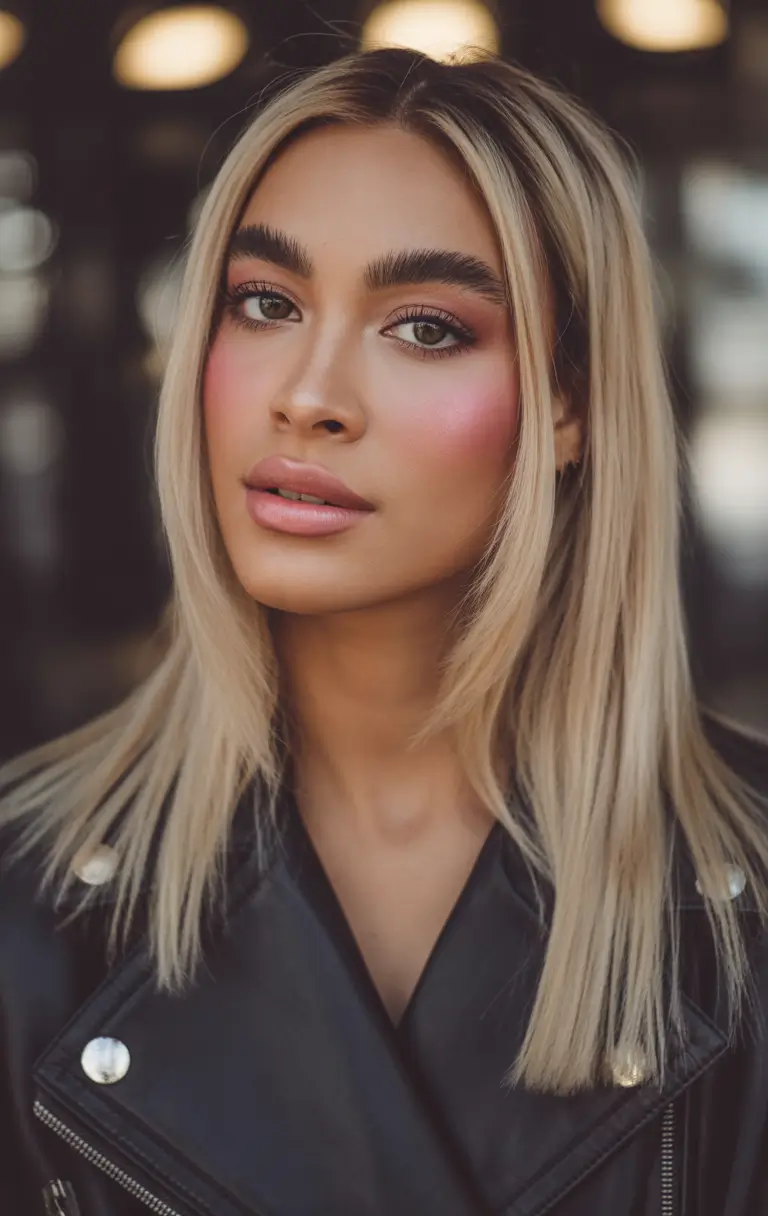 hair color for brown skin Modern Vanilla Blonde Straight Cut