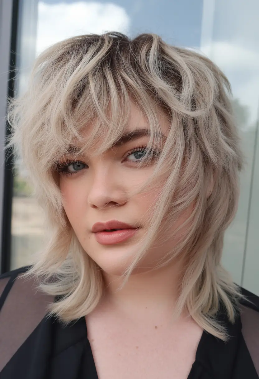 Fat Face Haircuts Textured Shaggy Layers With Lived-In Bangs