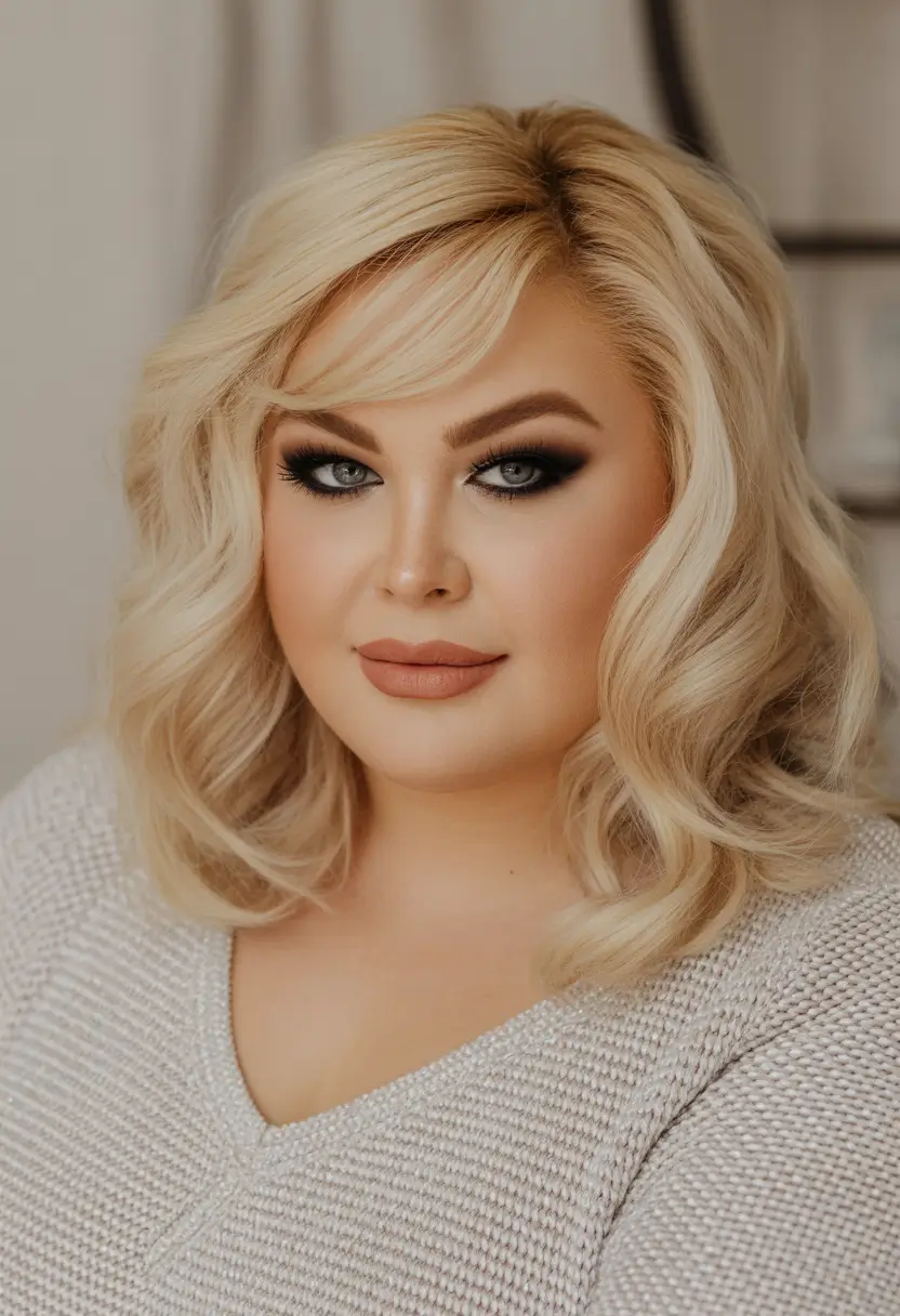 Fat Face Haircuts Classic Hollywood Waves With Soft Side Lift