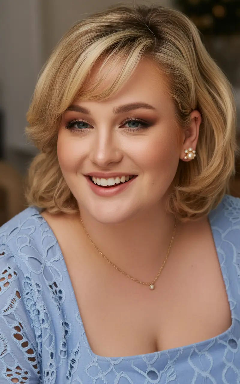 Fat Face Haircuts Soft Layered Lob With Gentle Fringe Accents