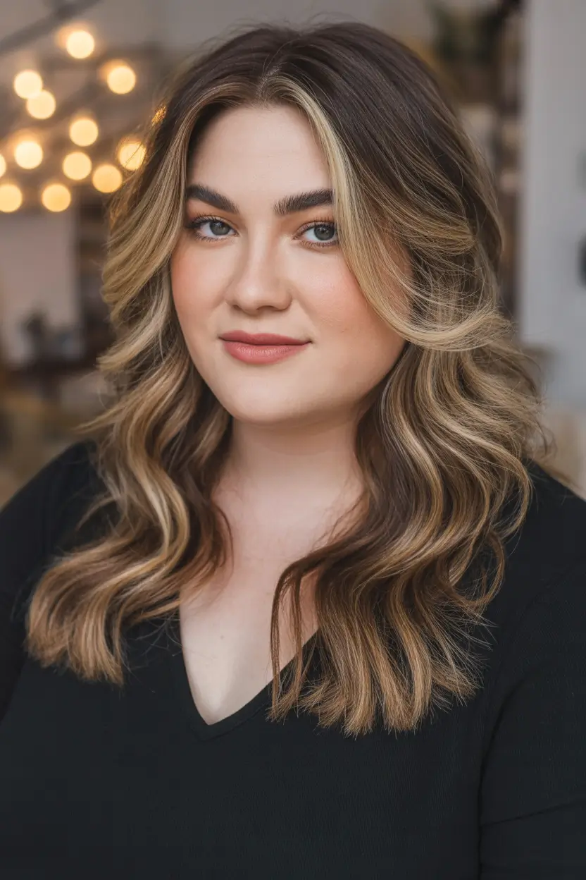 Fat Face Haircuts Mid-Length Layers That Frame the Face Gently