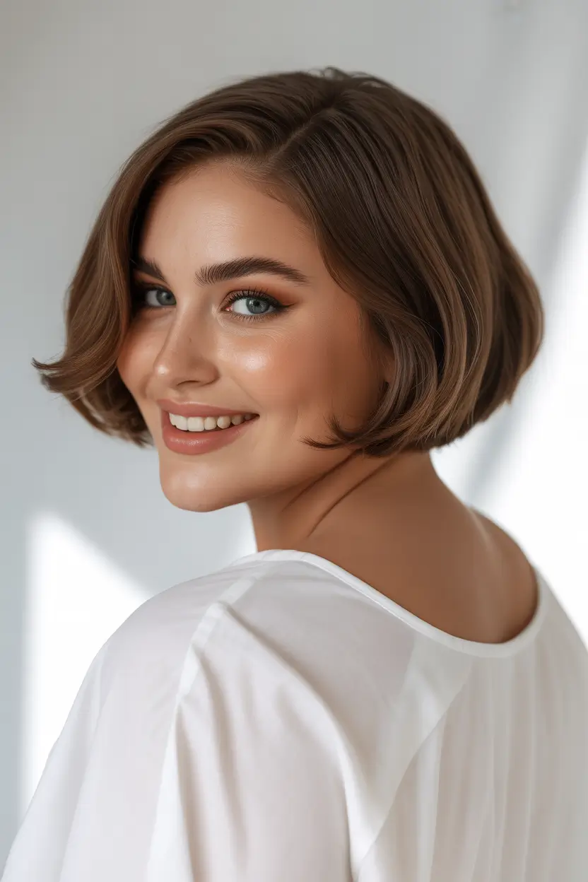 Haircuts for Plus Size Women Chic Short Bob with Sculpted Ends