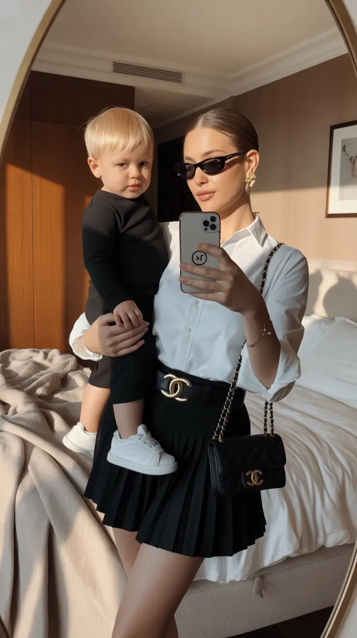 mom outfits Effortless Parisian Chic
