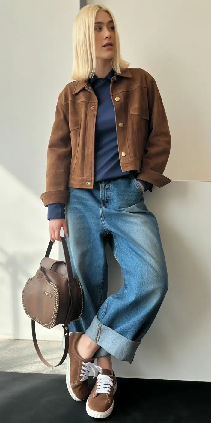 mom outfits Retro Brown Vibes