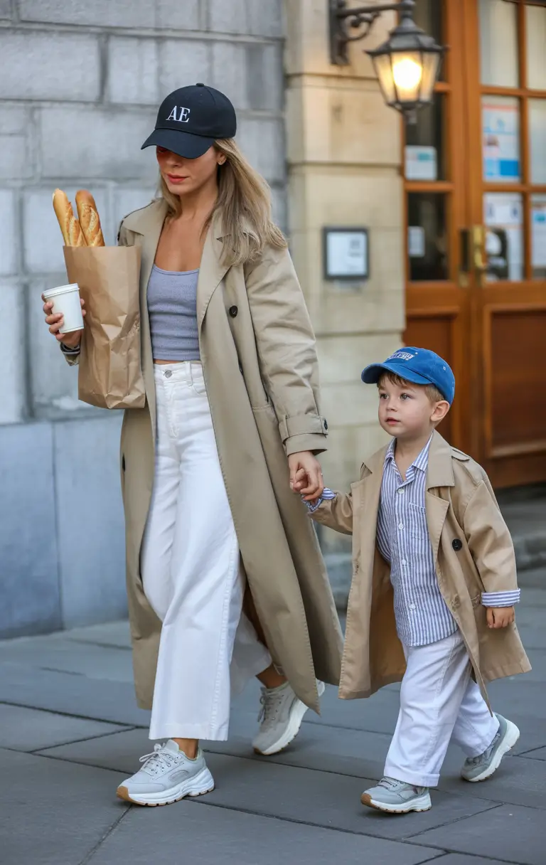 mom outfits Parisian Playdate Chic