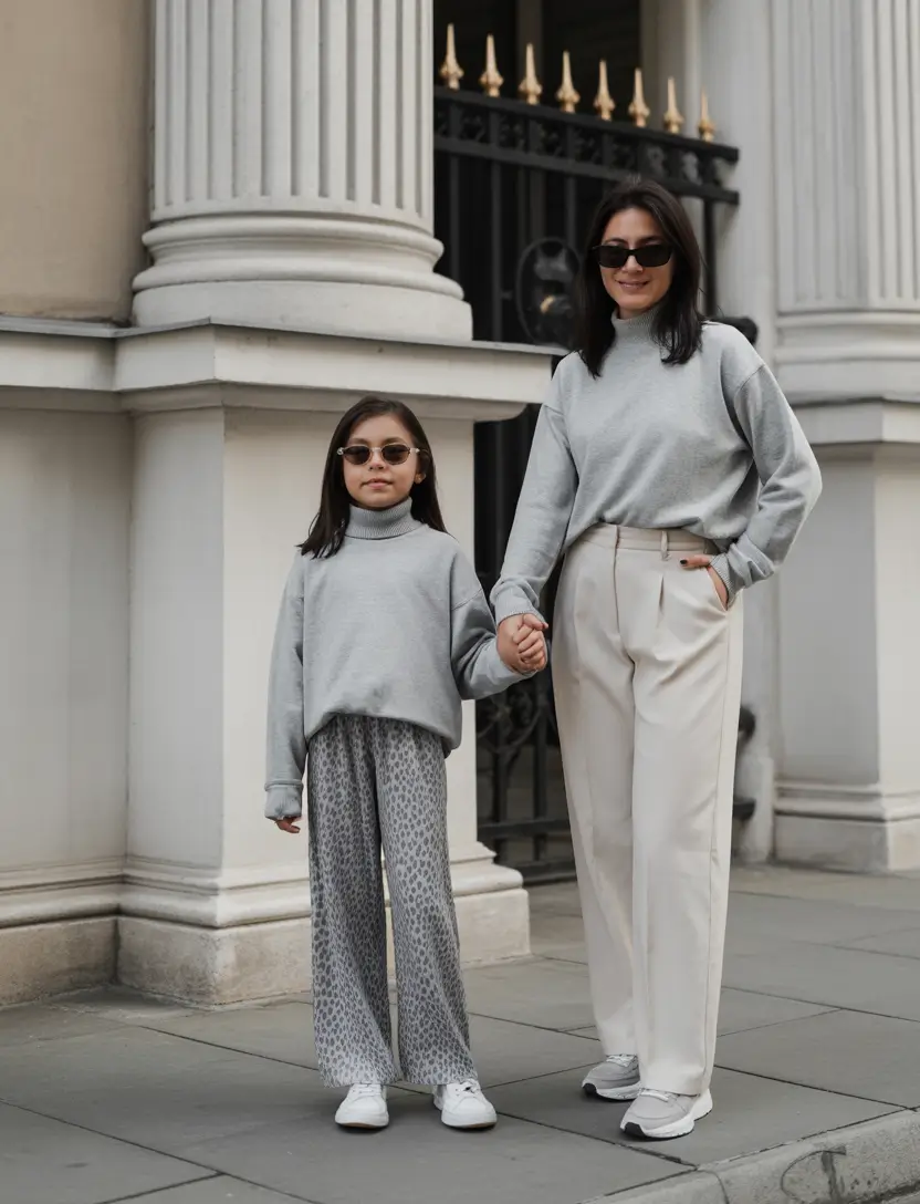mom outfits Effortless Monochrome Duo