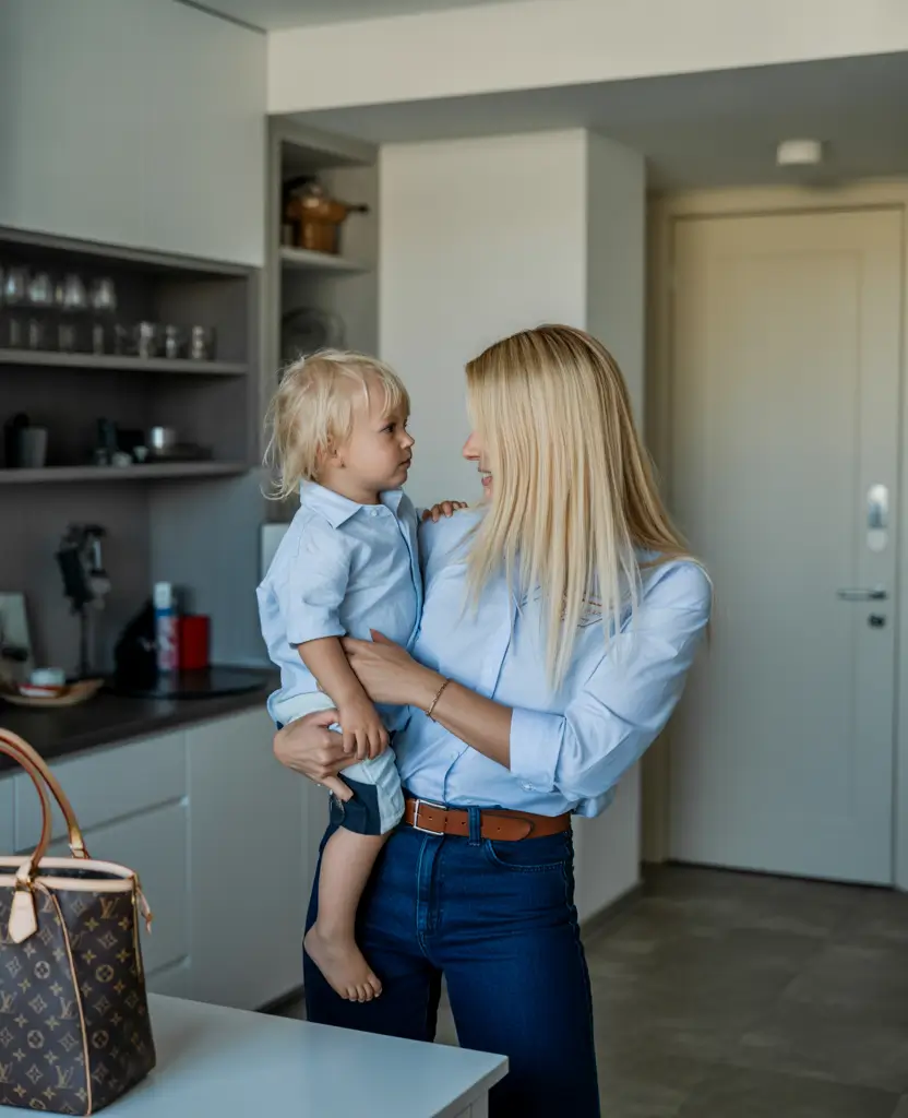 mom outfits Blue Shirt Harmony