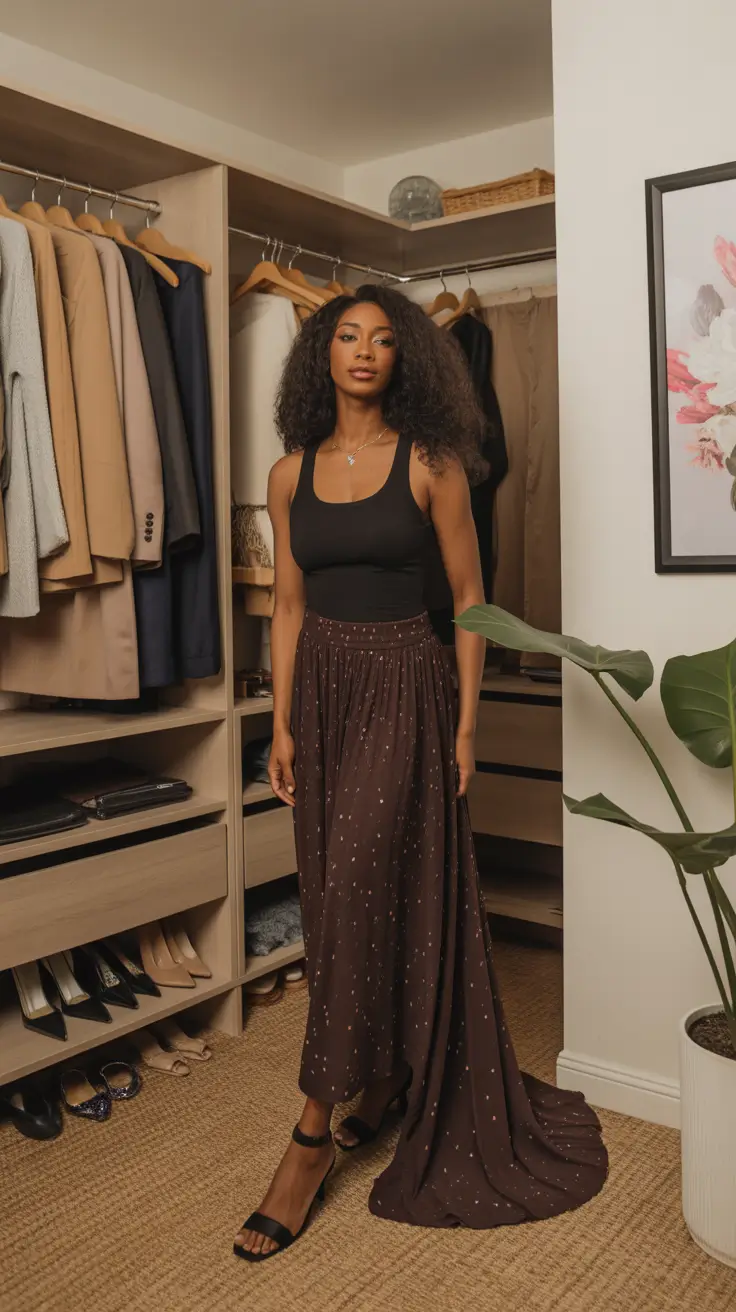 outfits for black women - Soft Glam Maxi Flow