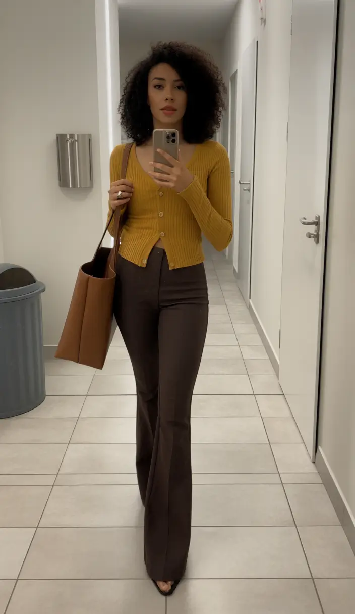outfits for black women - Warm Mustard Modern Minimalism