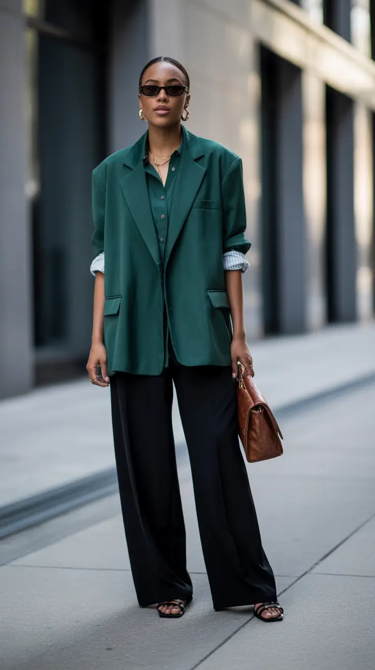 outfits for black women - Urban Green Tailored Ease