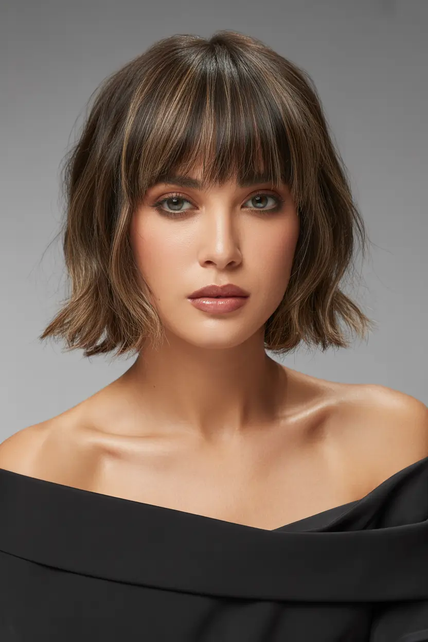 shag haircut Classic Mini Shag Bob With Fringe Definition