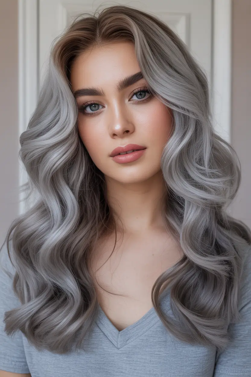blonde hair color Steel-Toned Soft Glam Waves