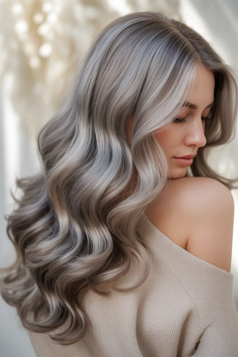 blonde hair color Silky Mushroom Blonde Waves