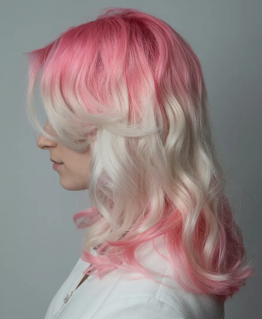 blonde hair color Pink-Dipped Pastel Statement Blonde