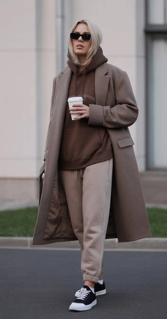 hoodie outfits Coffee Run Sophistication