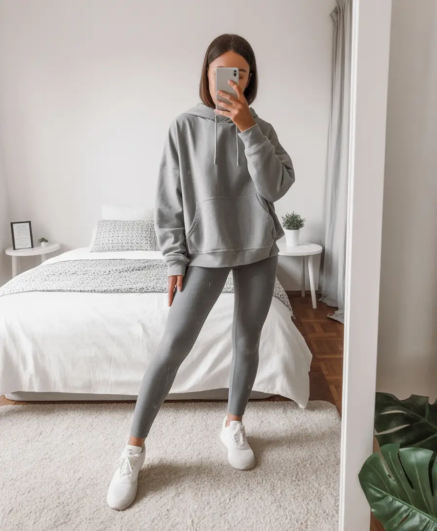 hoodie outfits Cloud Gray Simplicity
