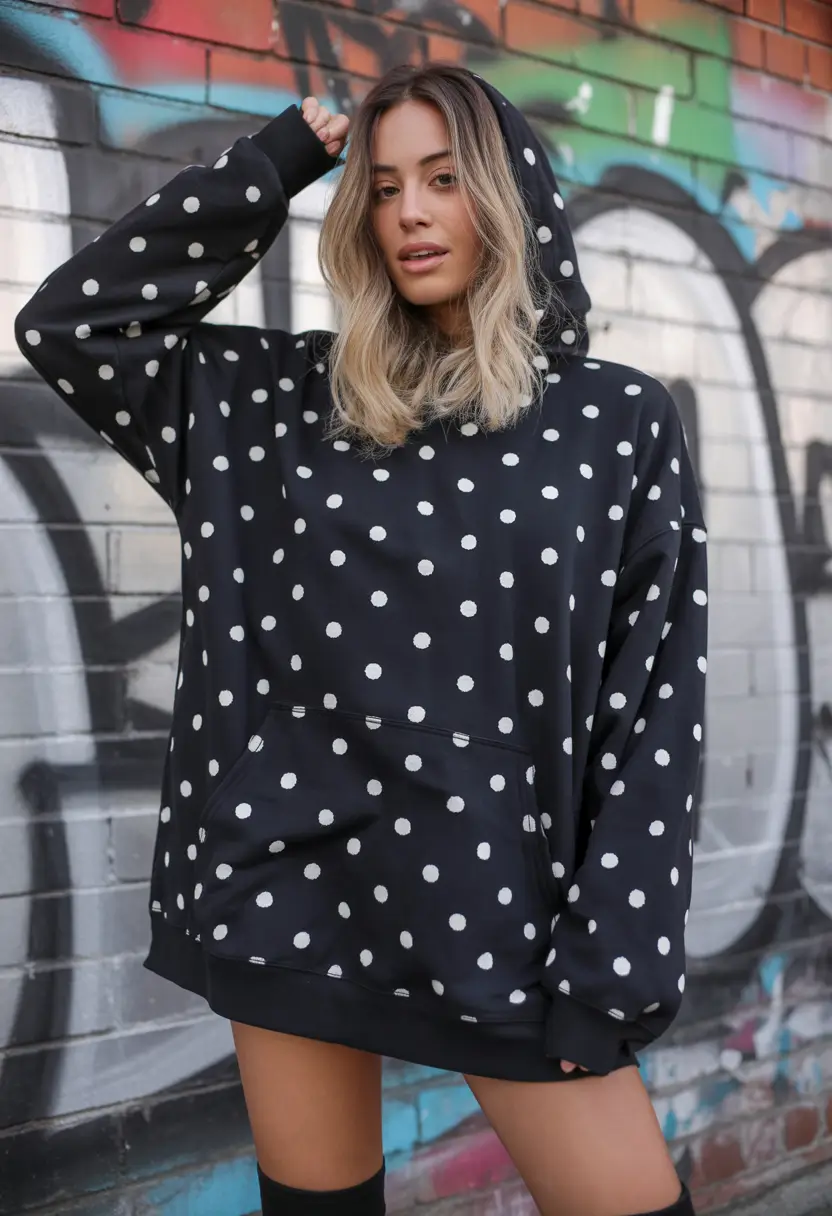 hoodie outfits Retro Dots Revival