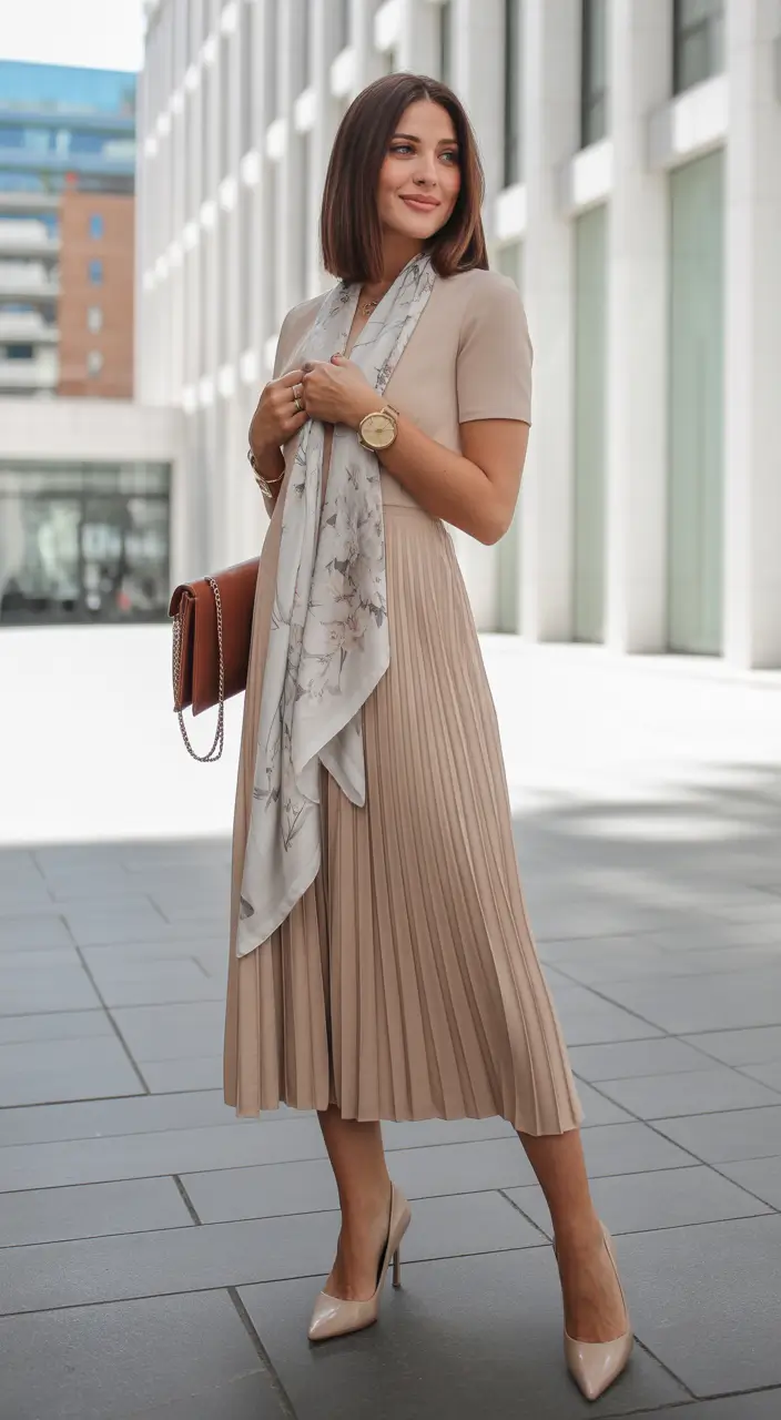 brunch-outfits-Graceful-Pleats-and-Latte-Shades