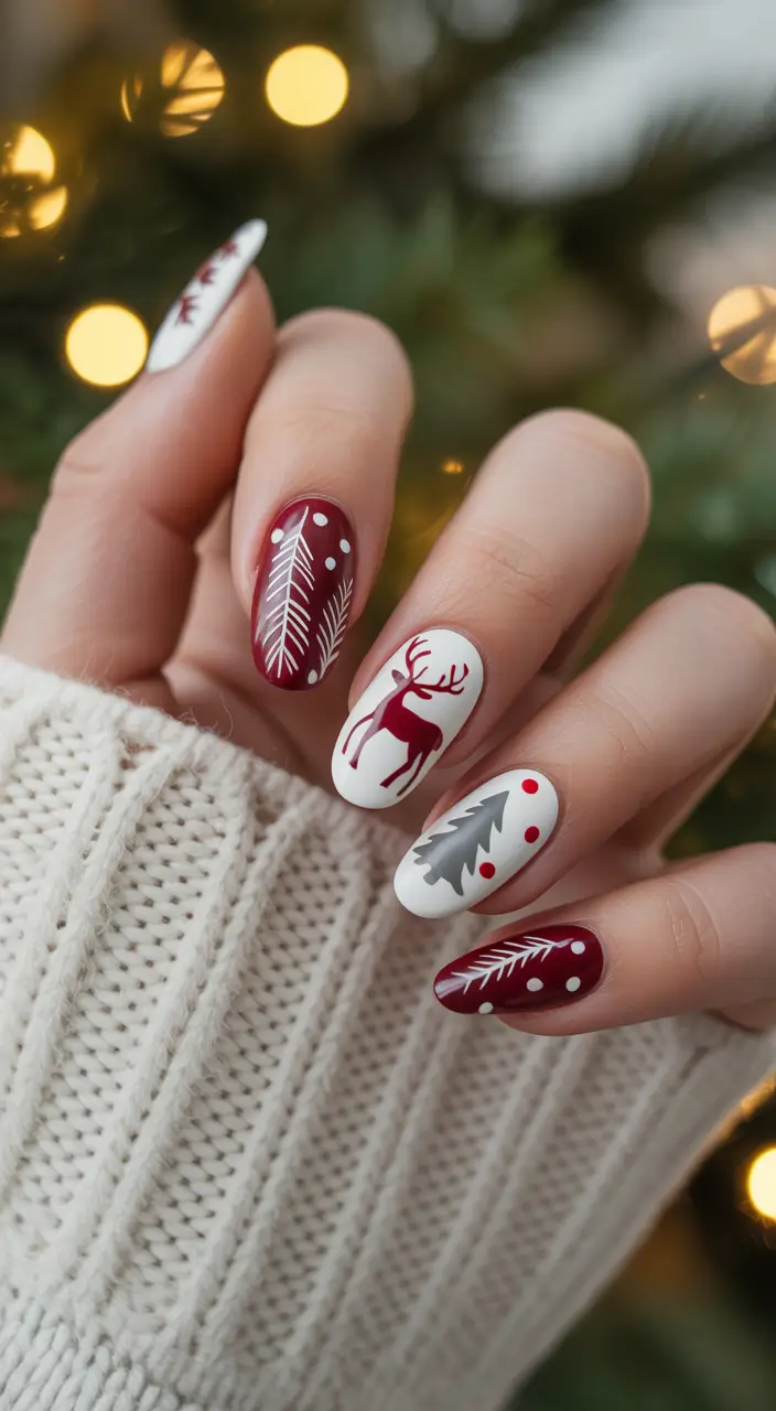 christmas-nails-reindeer-knit-romance