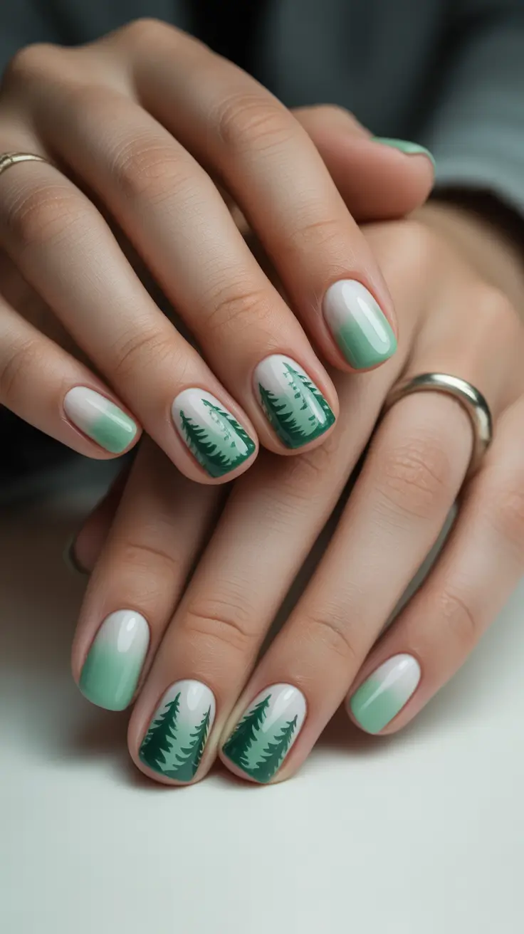 christmas-nails-evergreen-gradient-charm