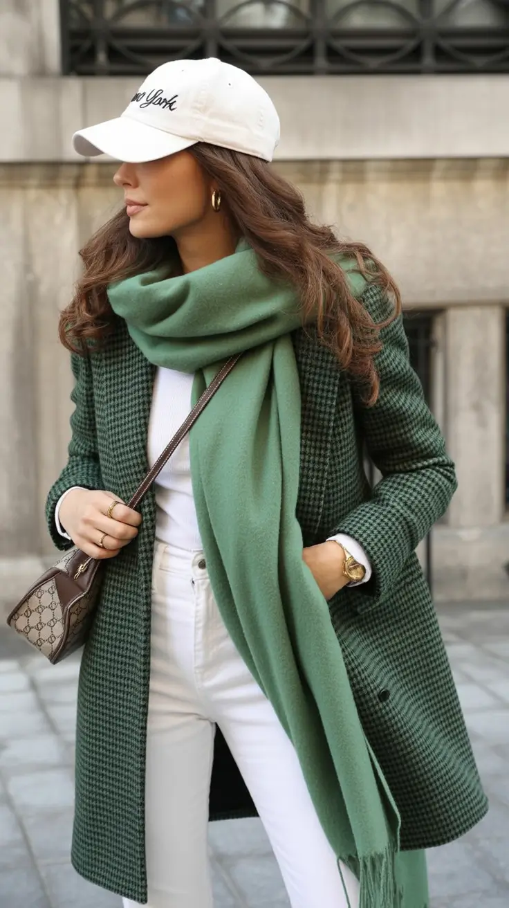 casual-outfits-for-women-2026-Green-Touch-of-Elegance