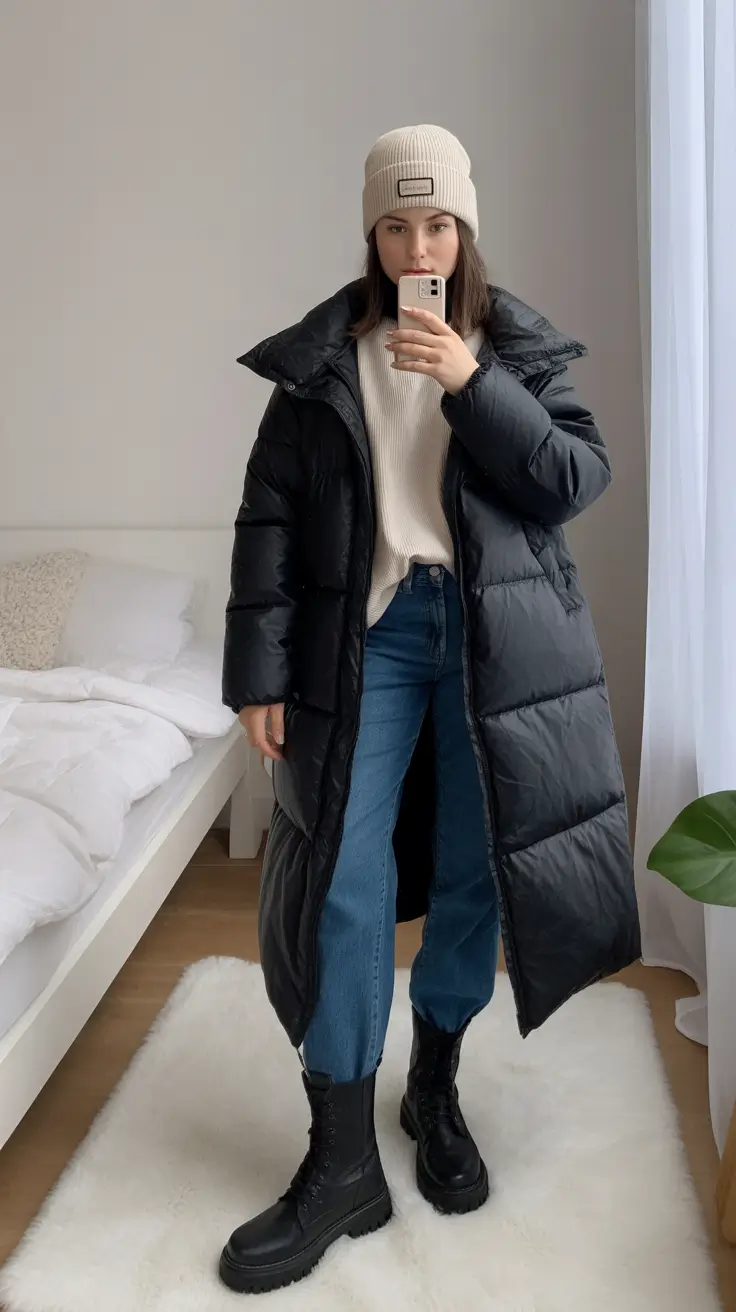 casual-outfits-for-women-2026-Longline-Warmth-in-Monochrome