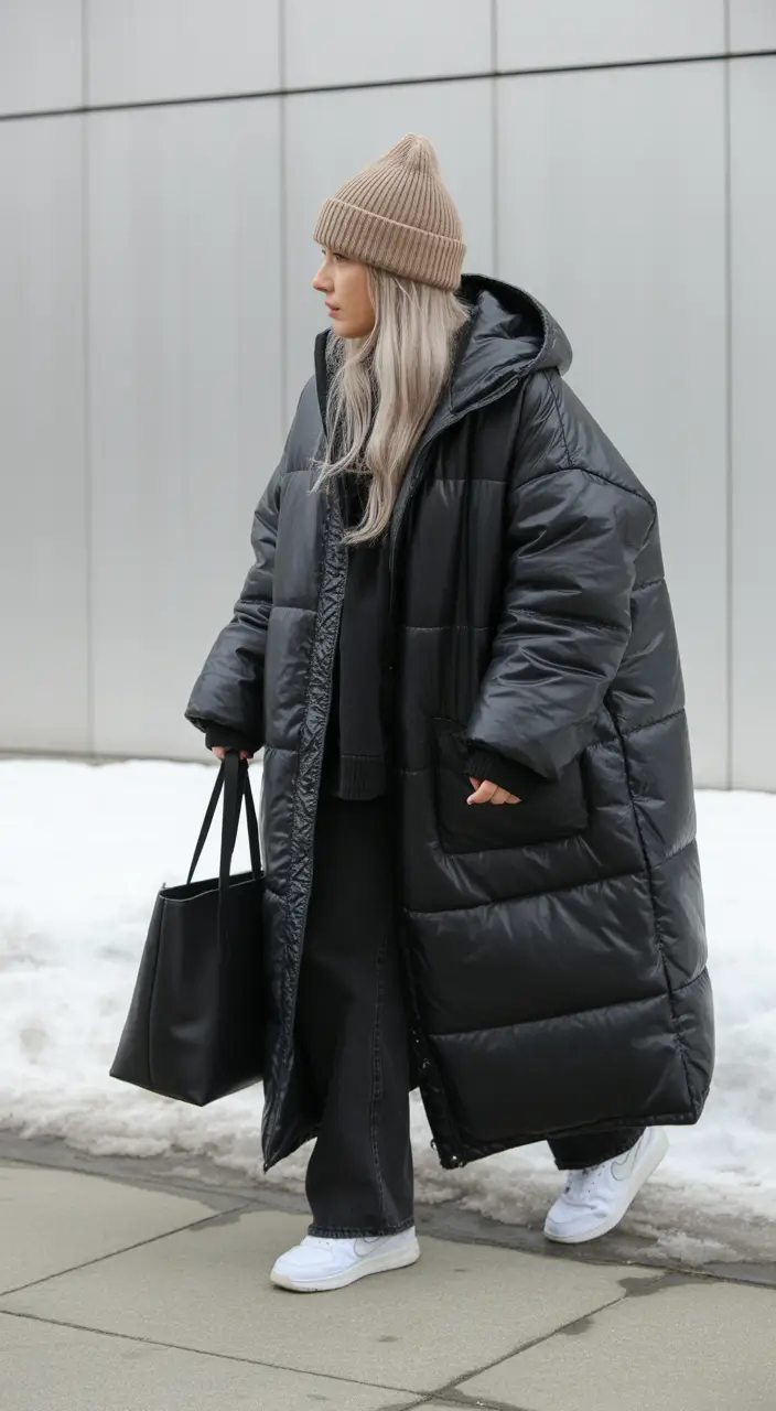 cold weather outfits Midnight Puffer Ease