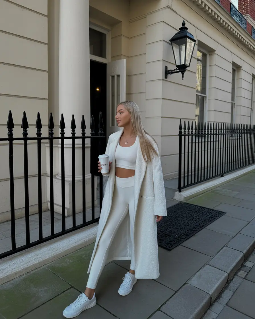 workout outfits Winter White Grace