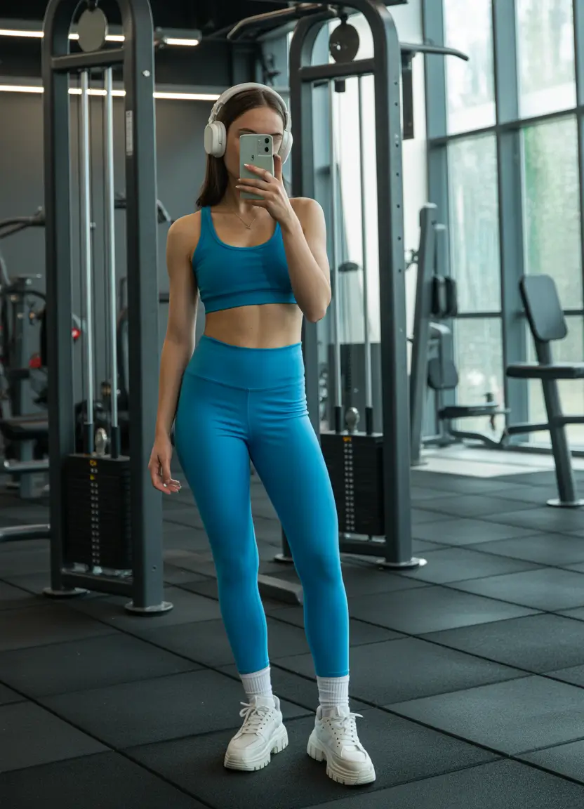 workout outfits Electric Aqua Energy