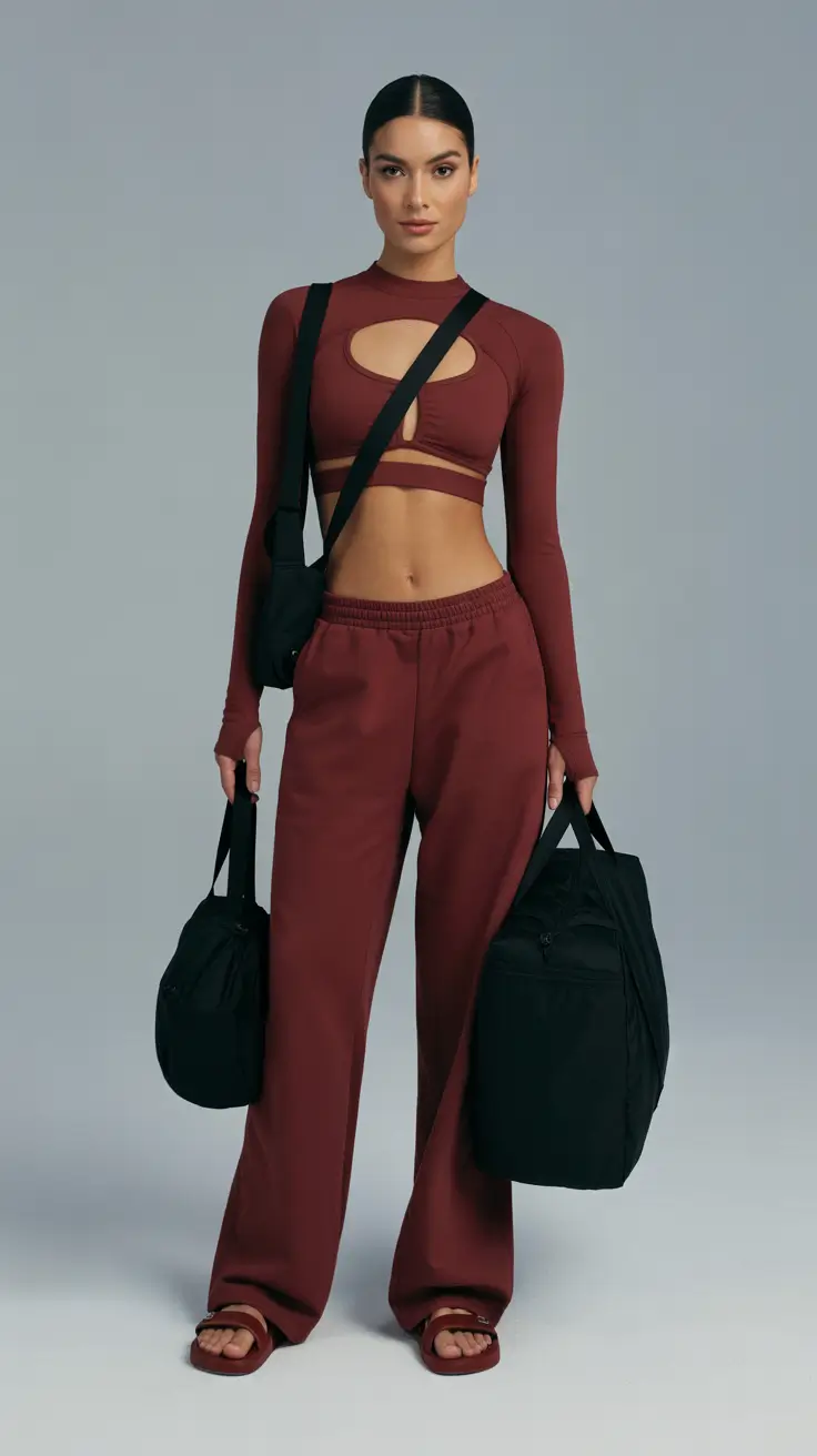 workout outfits Rich Burgundy Statement