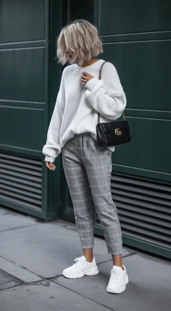 every day outfits - Monochrome Cozy Chic