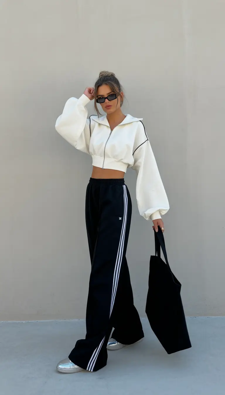 every day outfits - Sporty Contrast Tracksuit
