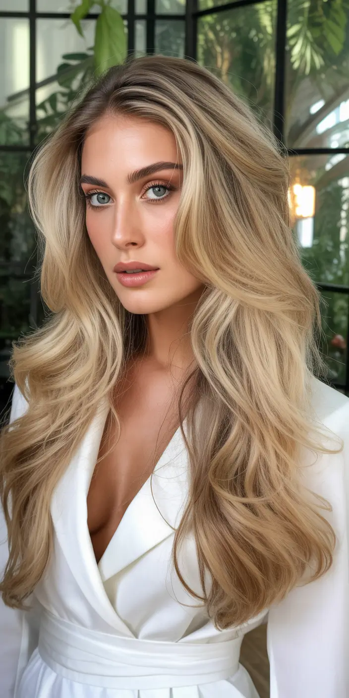 hair color ideas Honey Champagne Blonde