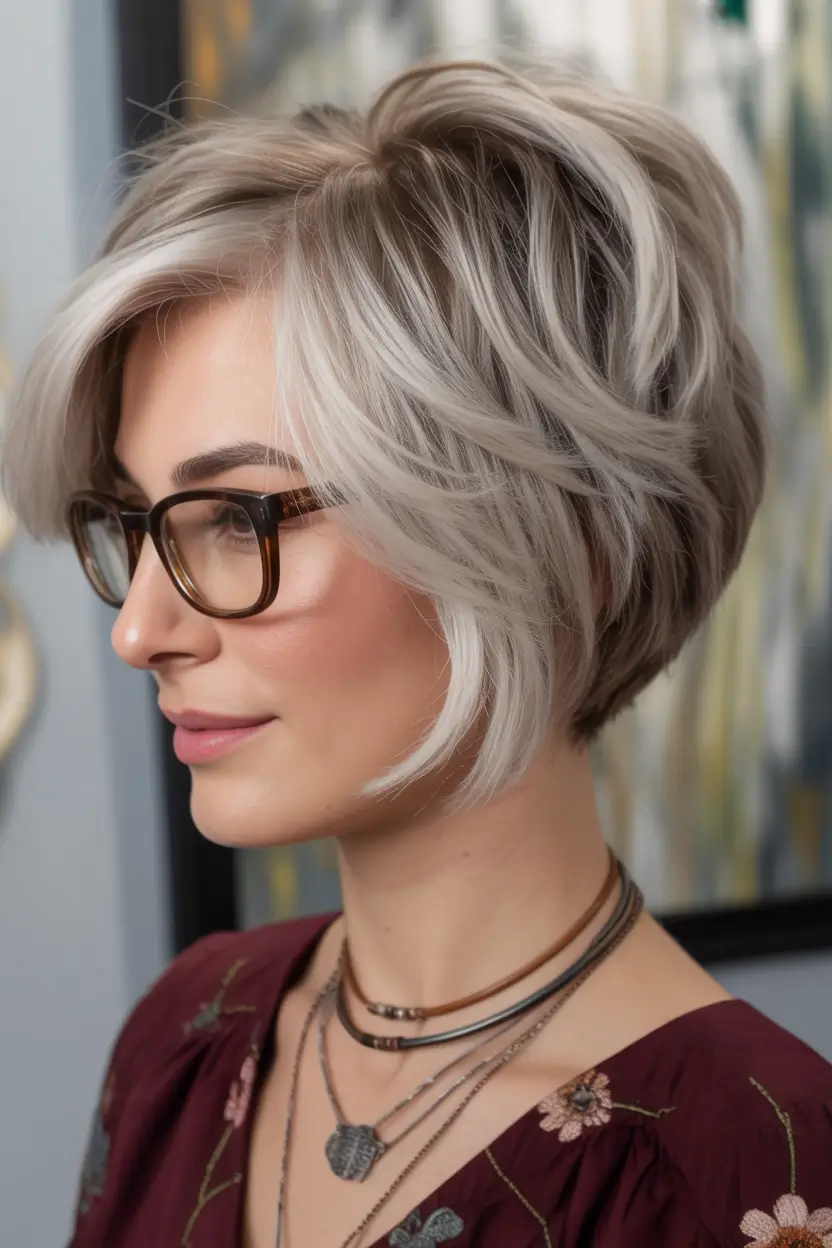 hair color ideas Silver Frost Pixie
